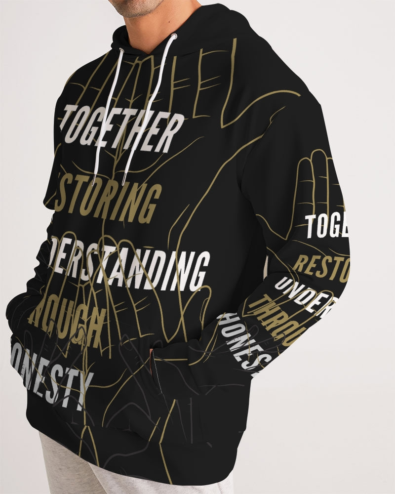 Black Base Men's All-Over Print Hoodie