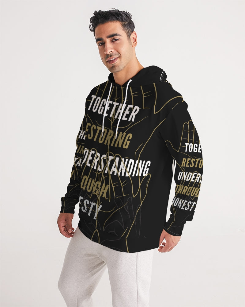 Black Base Men's All-Over Print Hoodie