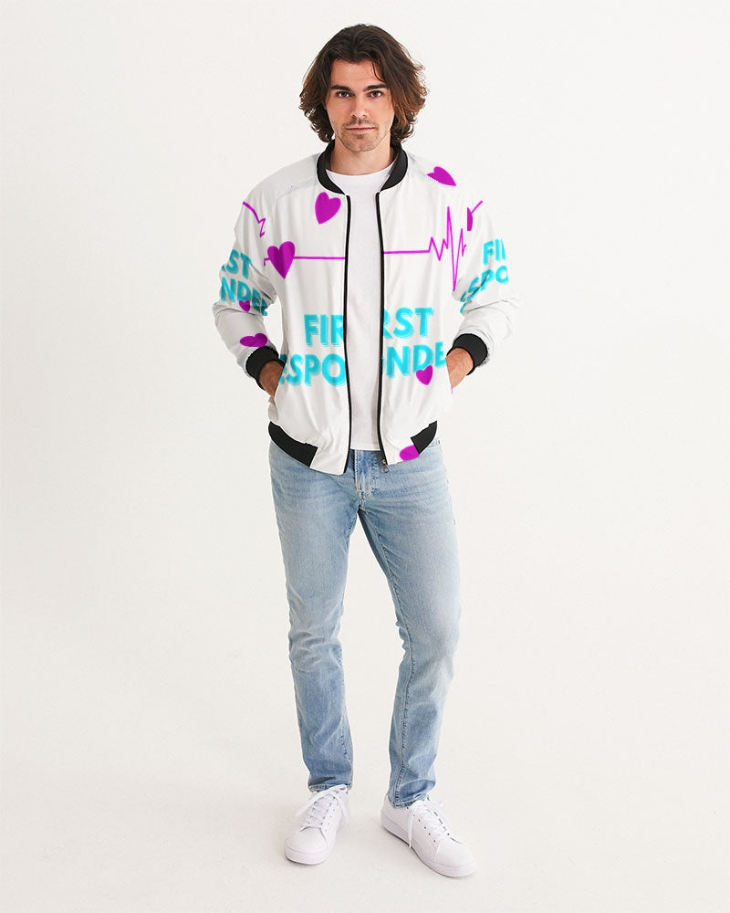 First Responders -Grey Men's All-Over Print Bomber Jacket