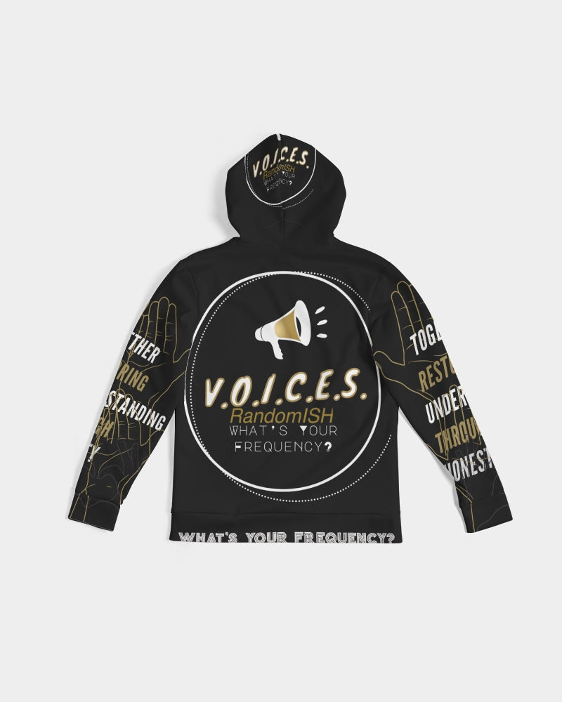 Black Base Men's All-Over Print Hoodie