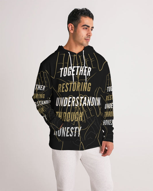 Black Base Men's All-Over Print Hoodie