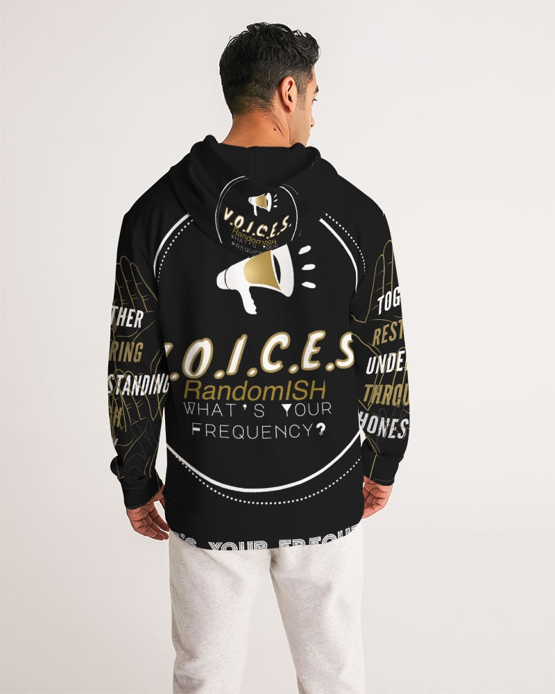 Black Base Men's All-Over Print Hoodie