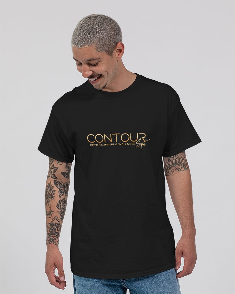 Contour Logo White Unisex Ultra Cotton T-Shirt | Gildan