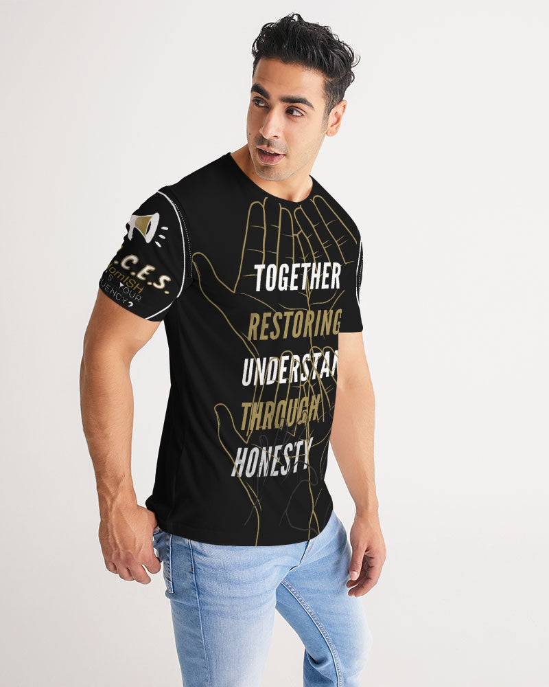 Black Base Men's All-Over Print Tee