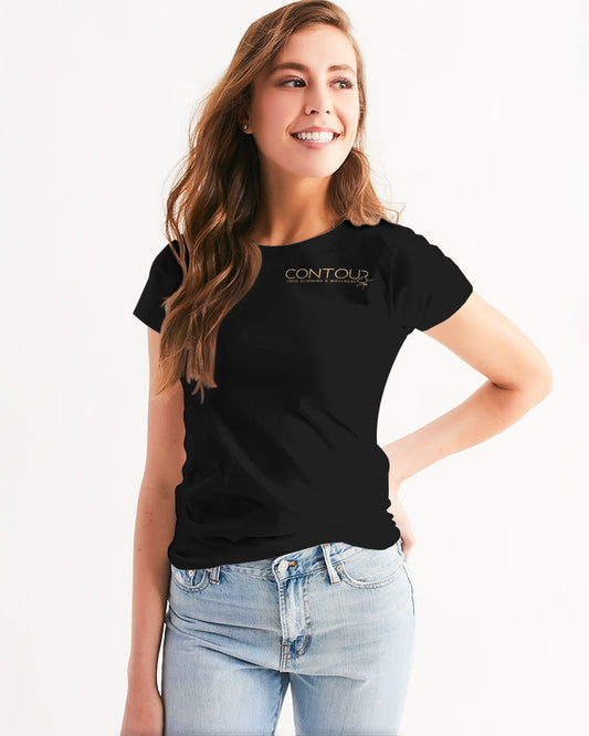 Contour Logo White Women's All-Over Print Tee