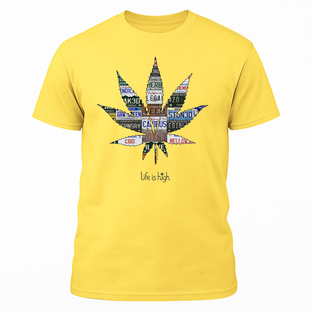 License Plate Collage Leaf