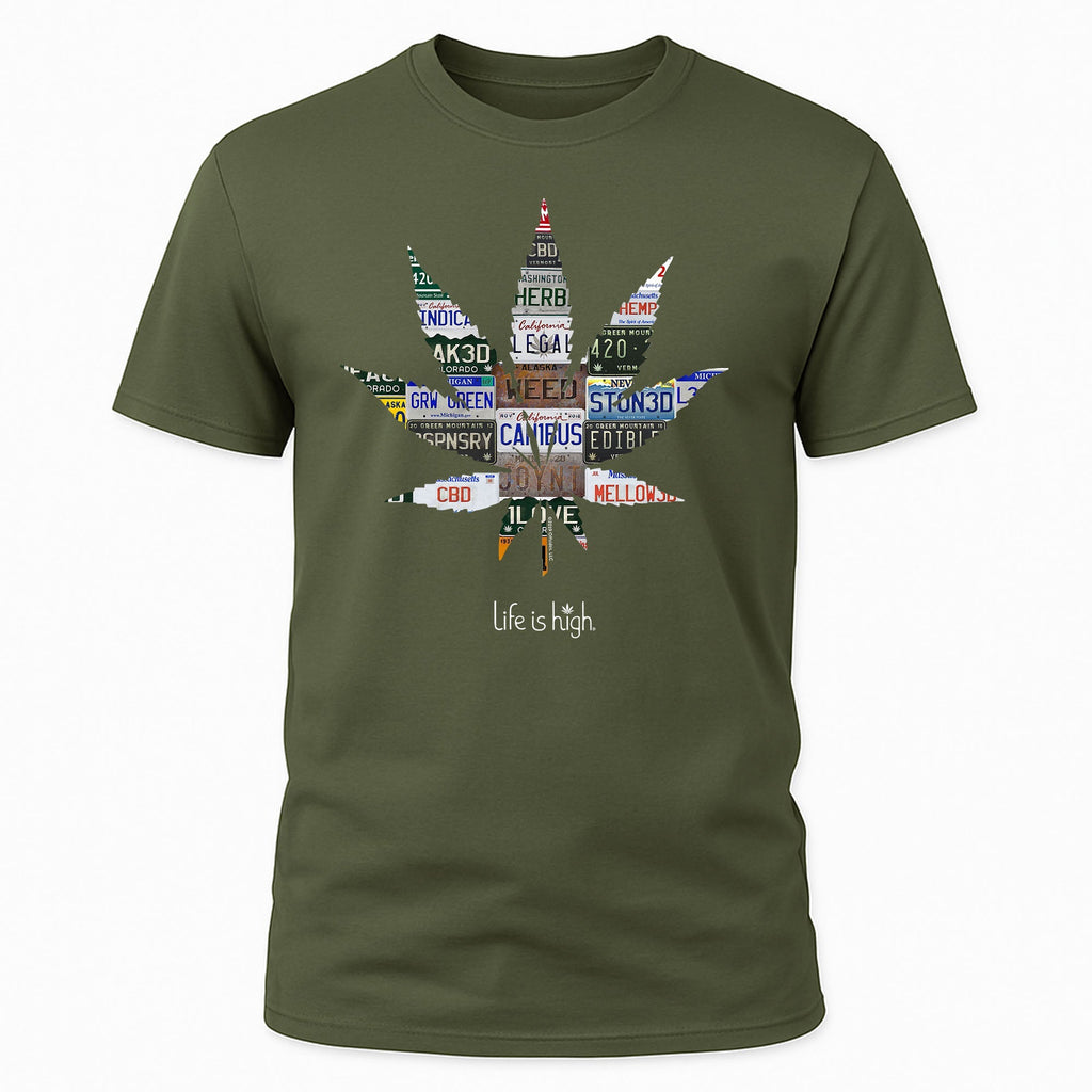 License Plate Collage Leaf