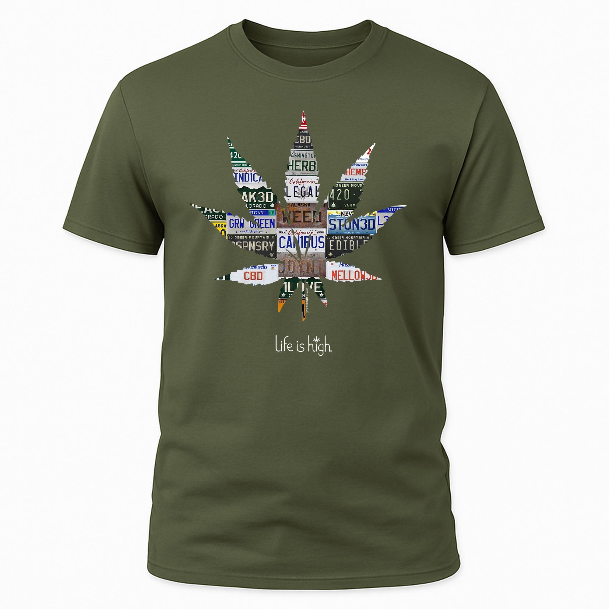 License Plate Collage Leaf