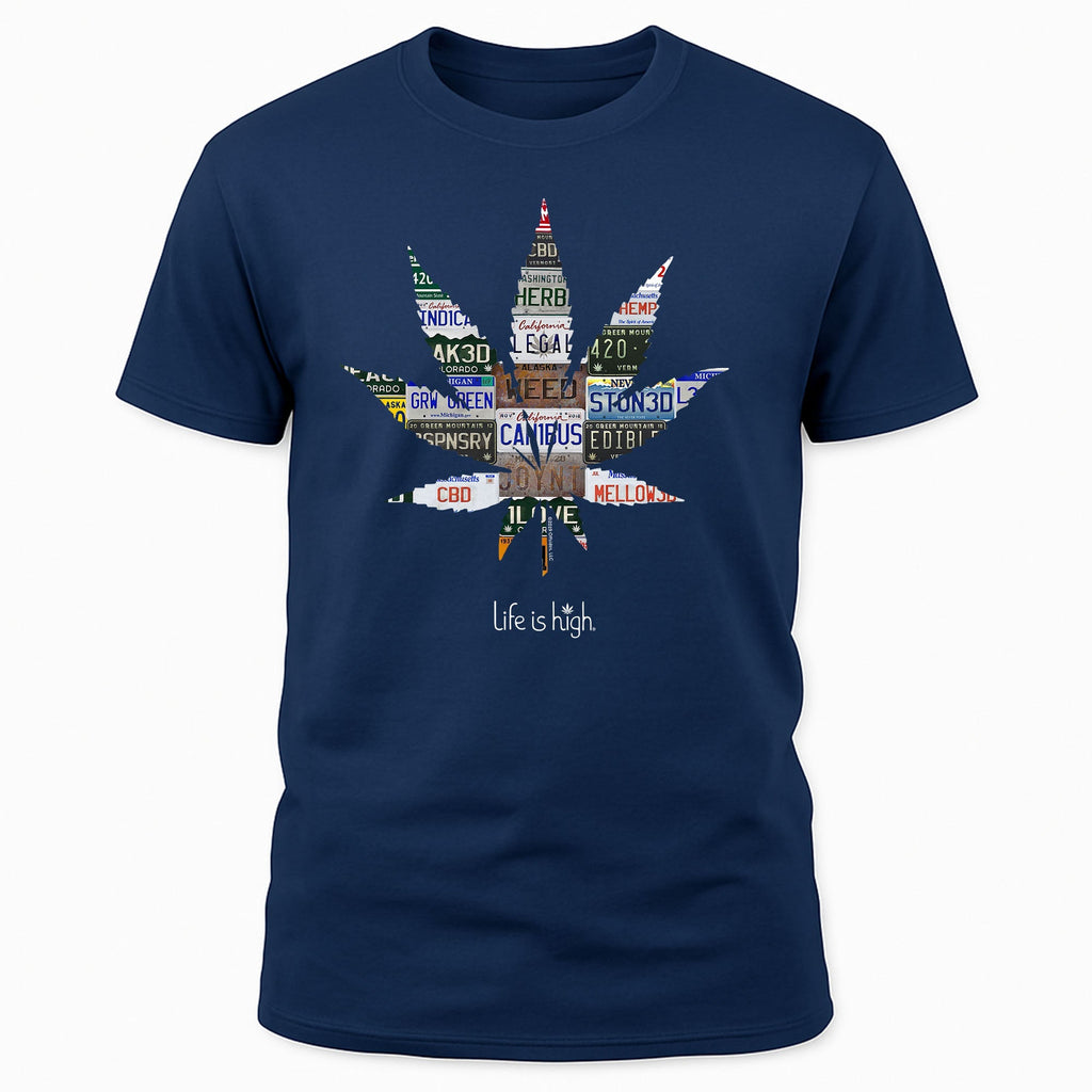 License Plate Collage Leaf