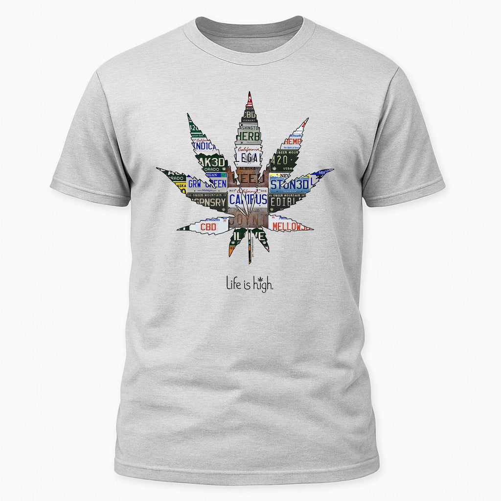 License Plate Collage Leaf