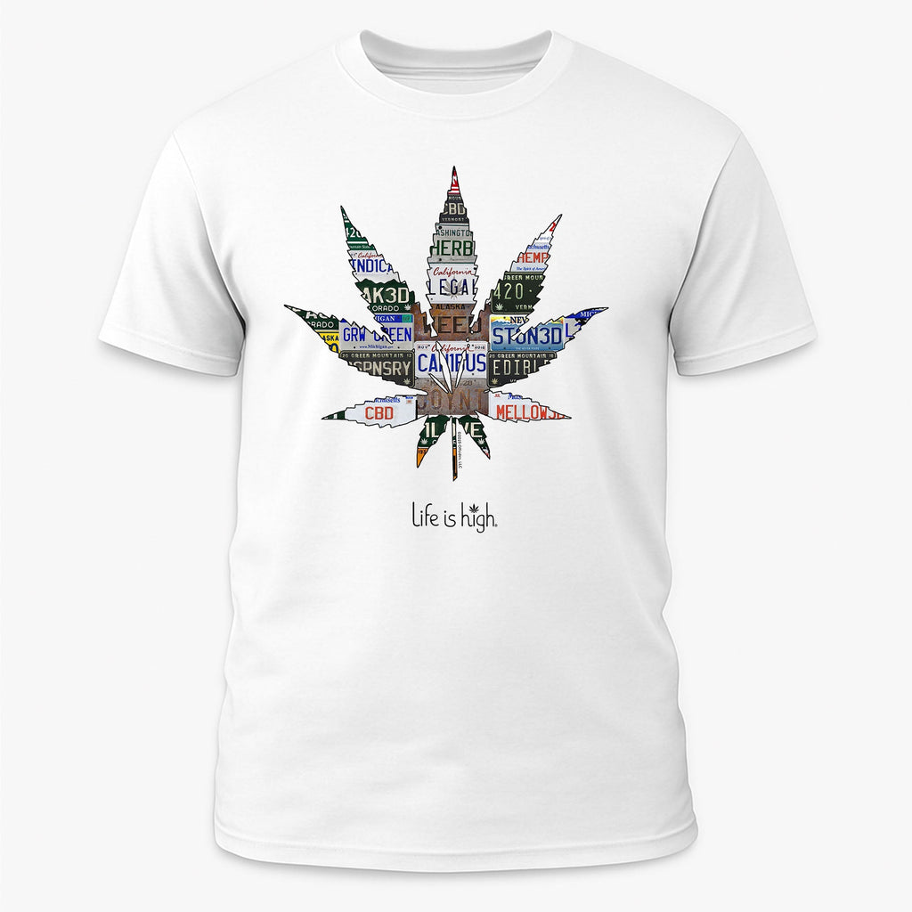 License Plate Collage Leaf