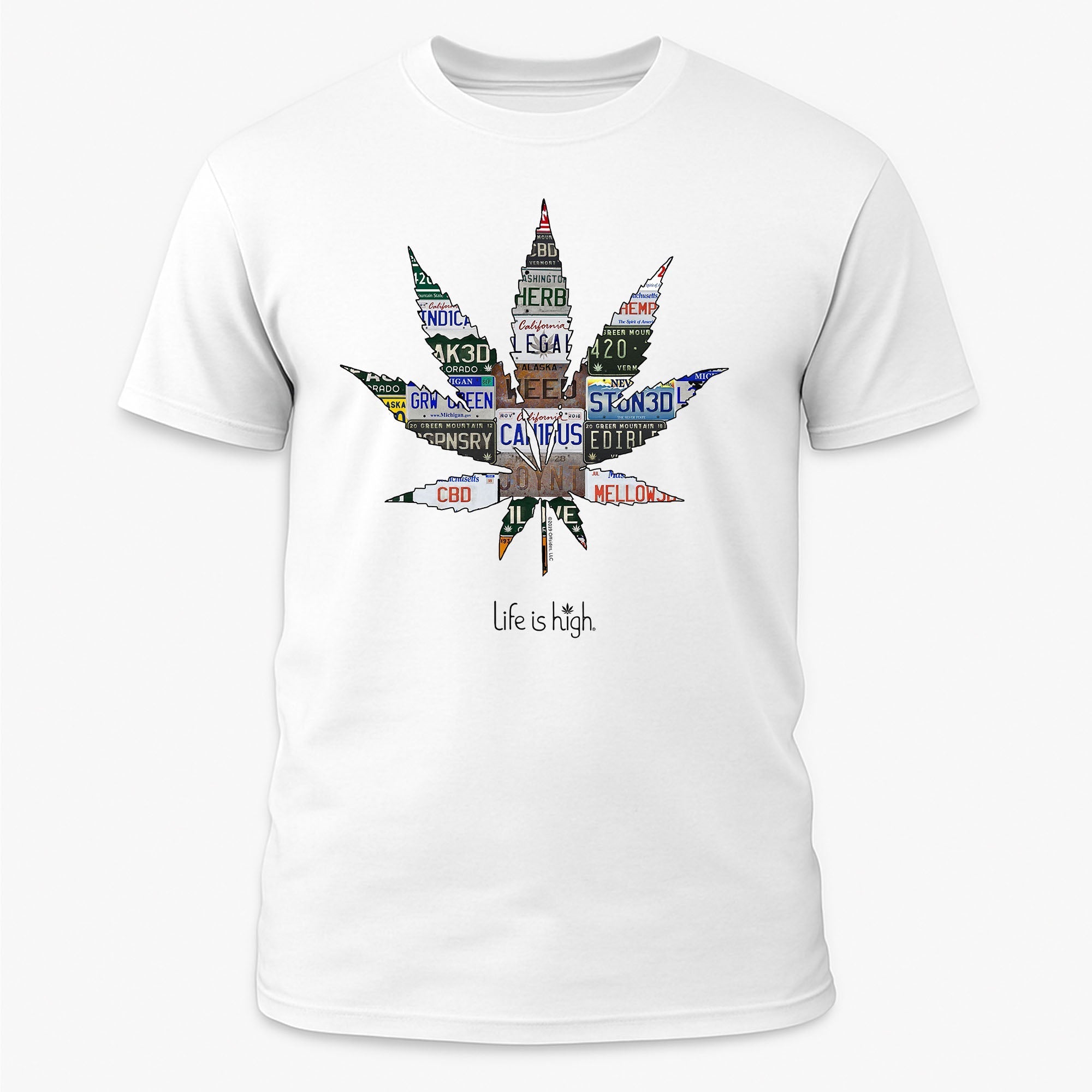 License Plate Collage Leaf