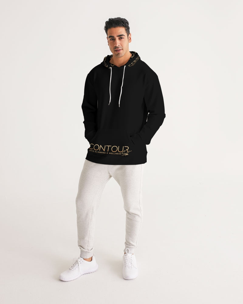 Contour Logo White Men's All-Over Print Hoodie