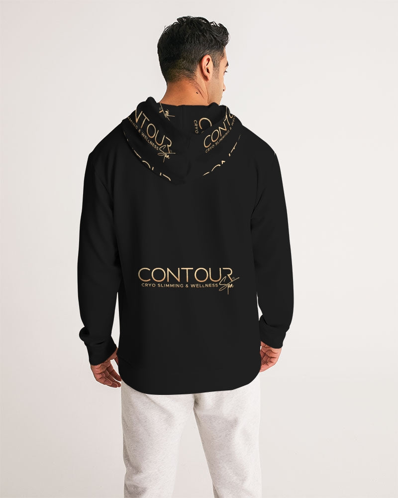Contour Logo White Men's All-Over Print Hoodie