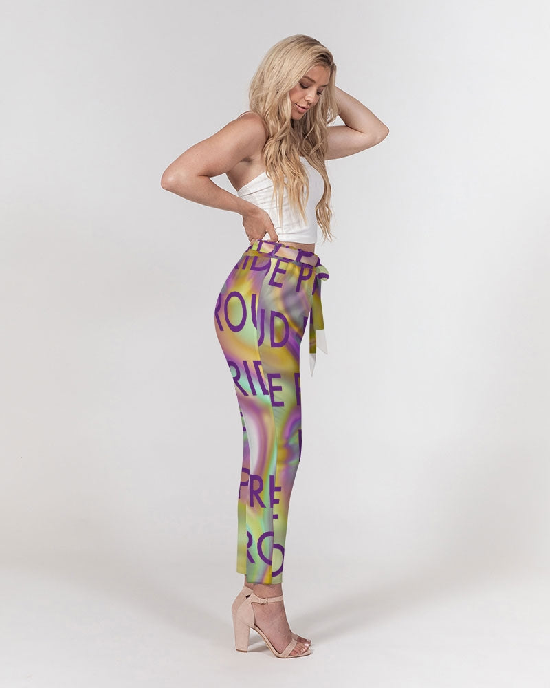 Women's Belted Tapered Pants-