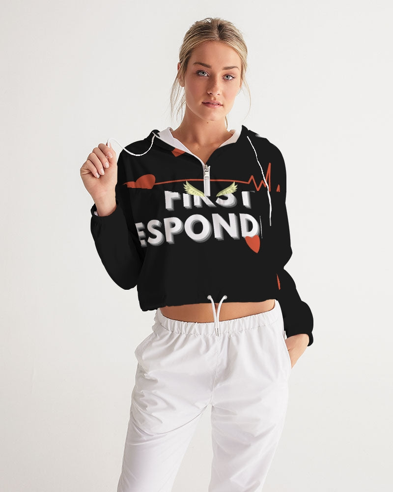 Women's Cropped Windbreaker-First Responders-