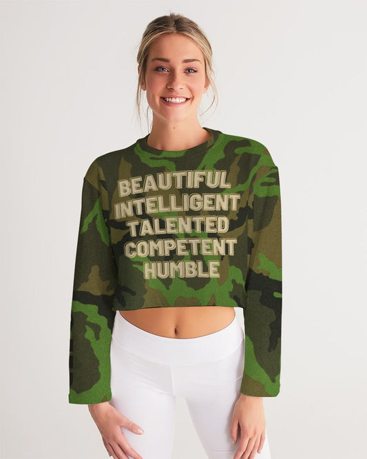 Your Camo Women's All-Over Print Cropped Sweatshirt