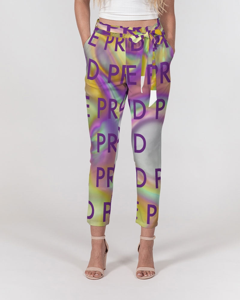 Women's Belted Tapered Pants-