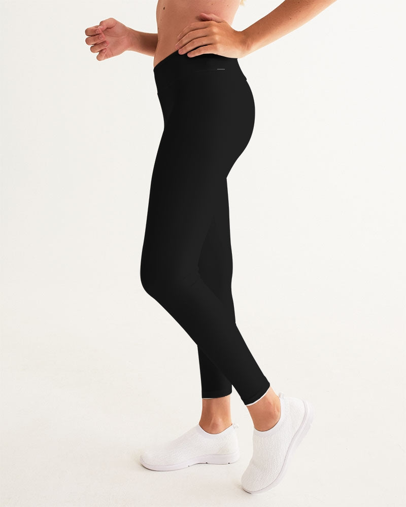 Women's Yoga Pants-Just Black Background