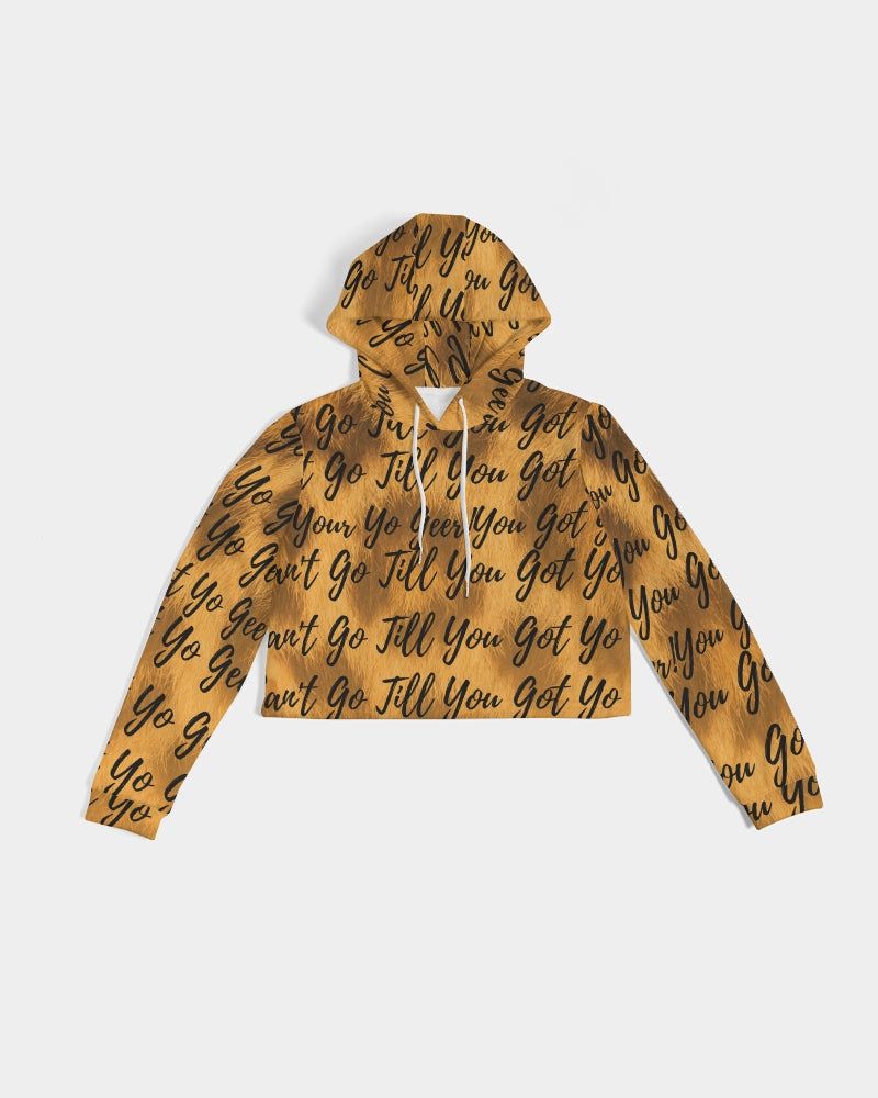 Yo-Cheetah Women's Cropped Hoodie