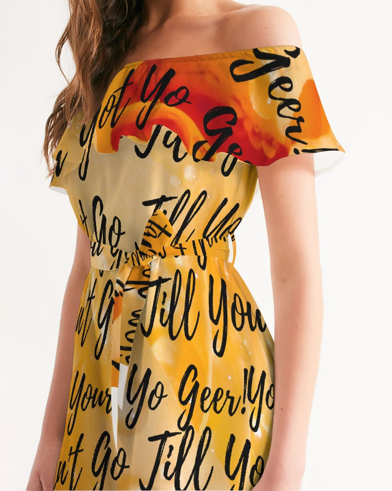 Women's Off-Shoulder Dress- Autumn Geer