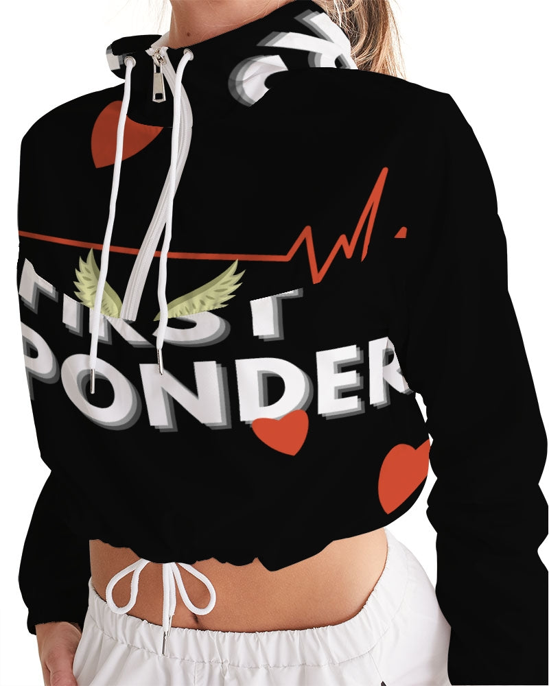 Women's Cropped Windbreaker-First Responders-