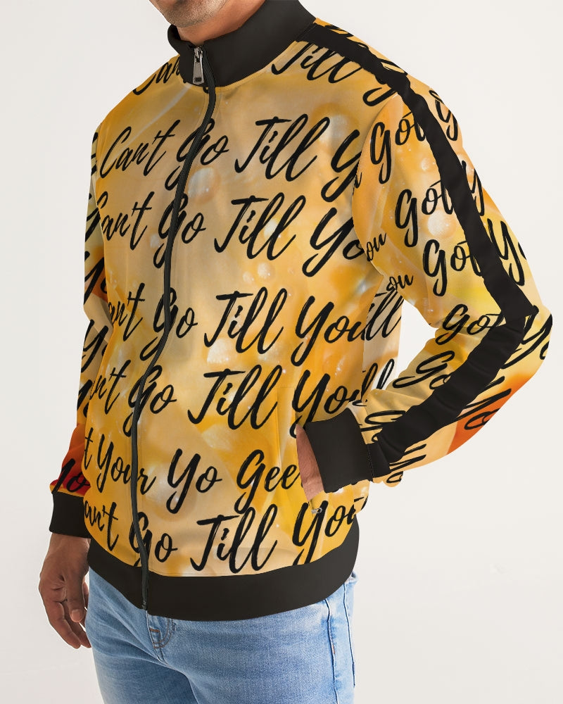 Men's Striped Sleeve Track Jacket- Autumn Geer