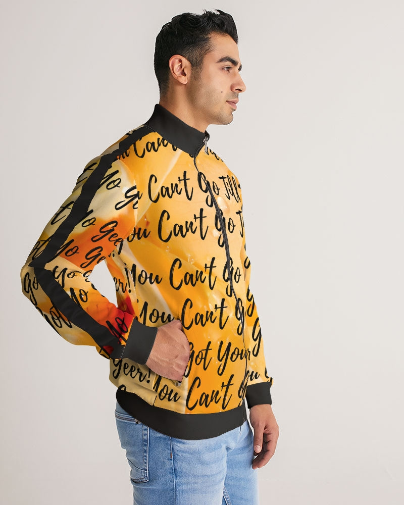 Men's Striped Sleeve Track Jacket- Autumn Geer