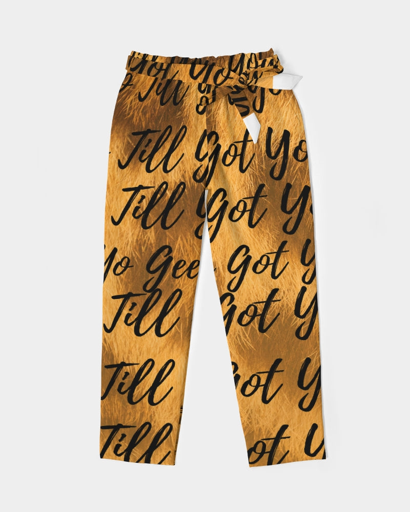 Yo-Cheetah Women's Belted Tapered Pants