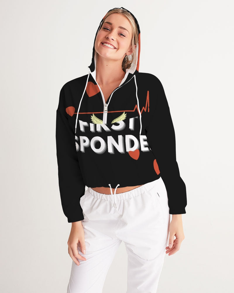 Women's Cropped Windbreaker-First Responders-
