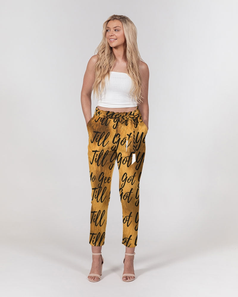 Yo-Cheetah Women's Belted Tapered Pants