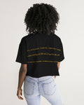 Just Black Background Women's Lounge Cropped Tee