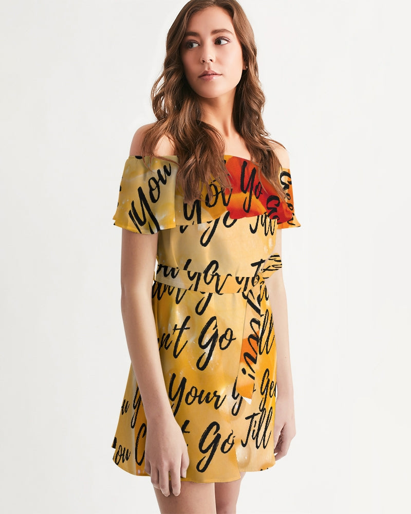 Women's Off-Shoulder Dress- Autumn Geer