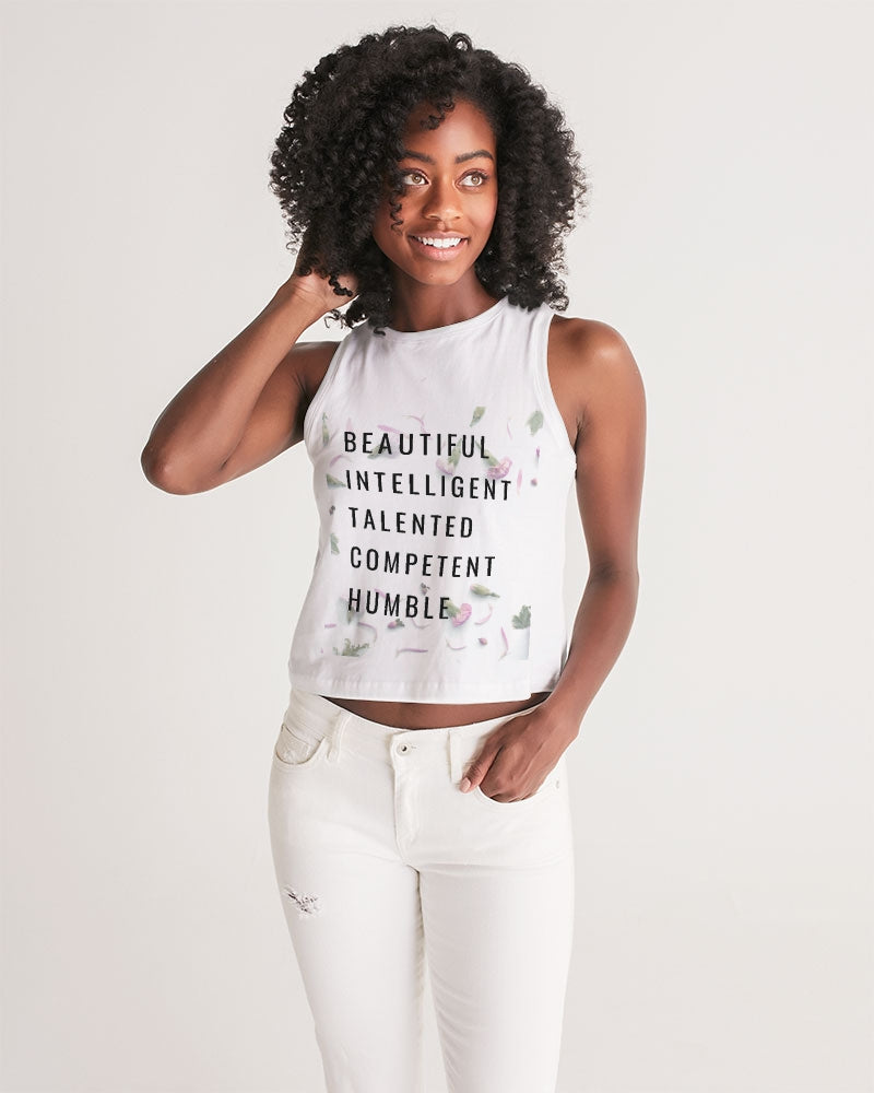 Women's Cropped Tank-Beautiful B*%$h