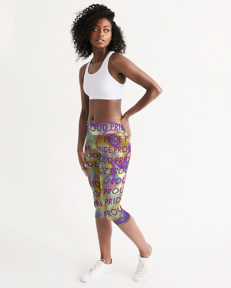 Women's Mid-Rise Capri-PRIDE PROUD_Too