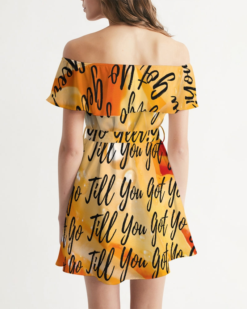 Women's Off-Shoulder Dress- Autumn Geer