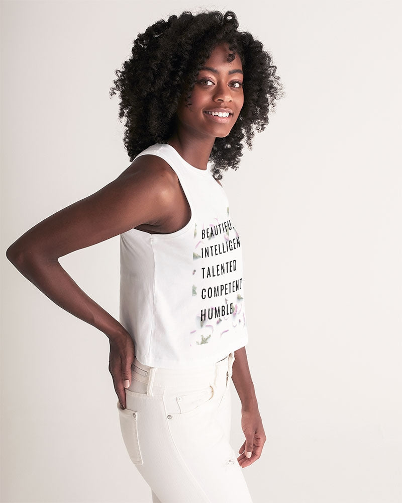 Women's Cropped Tank-Beautiful B*%$h