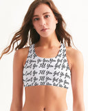 VR LOGO White Women's Seamless Sports Bra