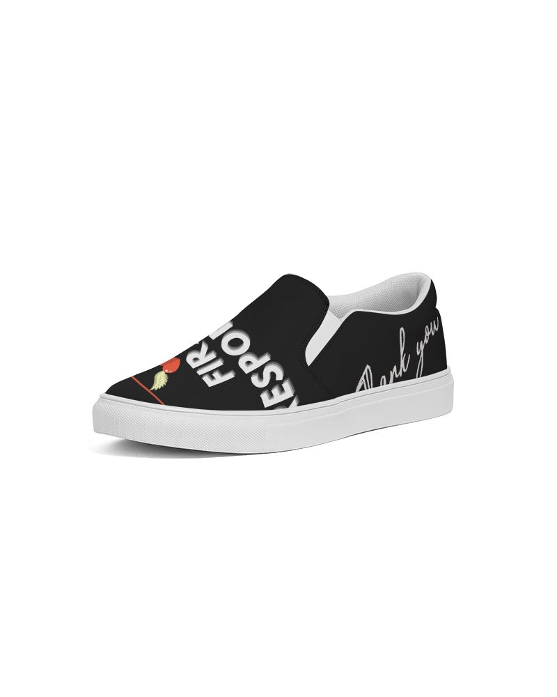 Women's Slip-On Canvas Shoe-Just Black Background
