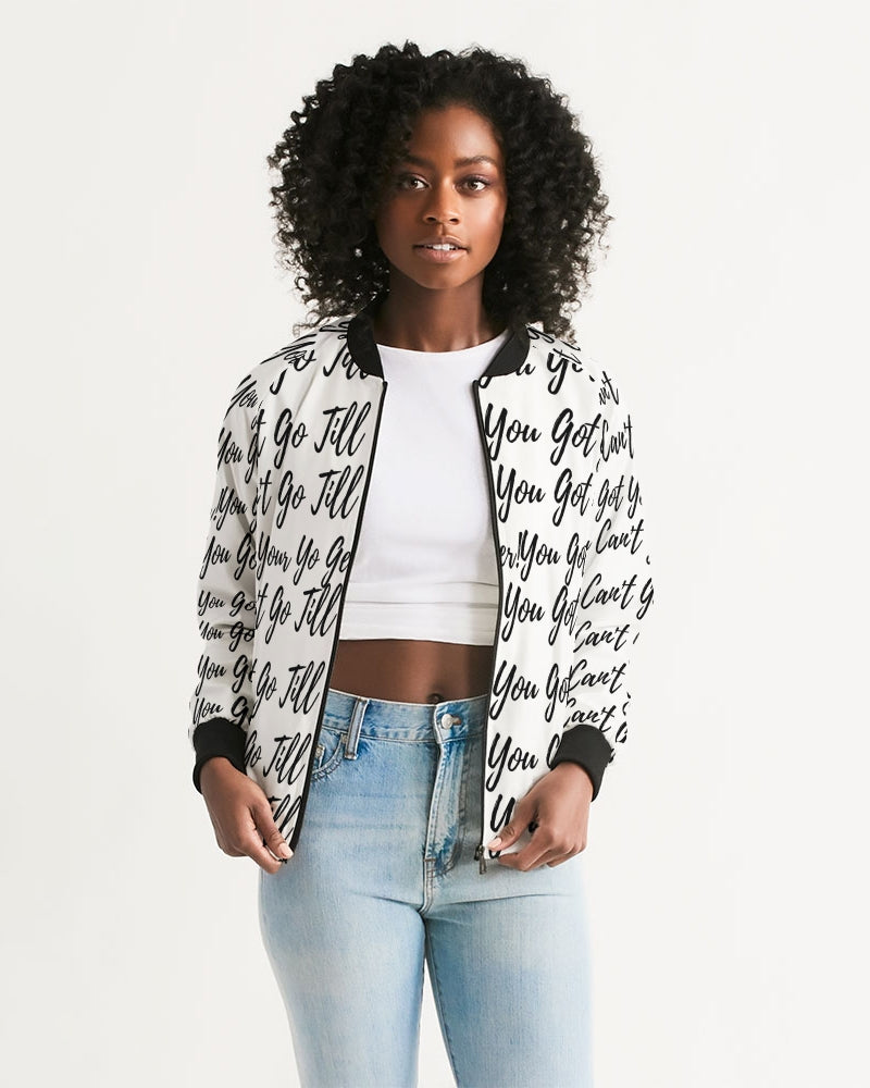 VR LOGO White Women's Bomber Jacket