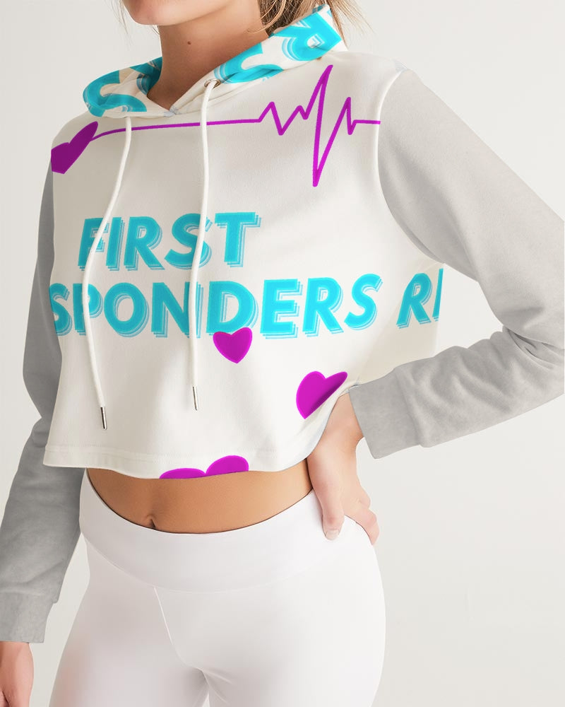 Women's Cropped Hoodie-First Responders