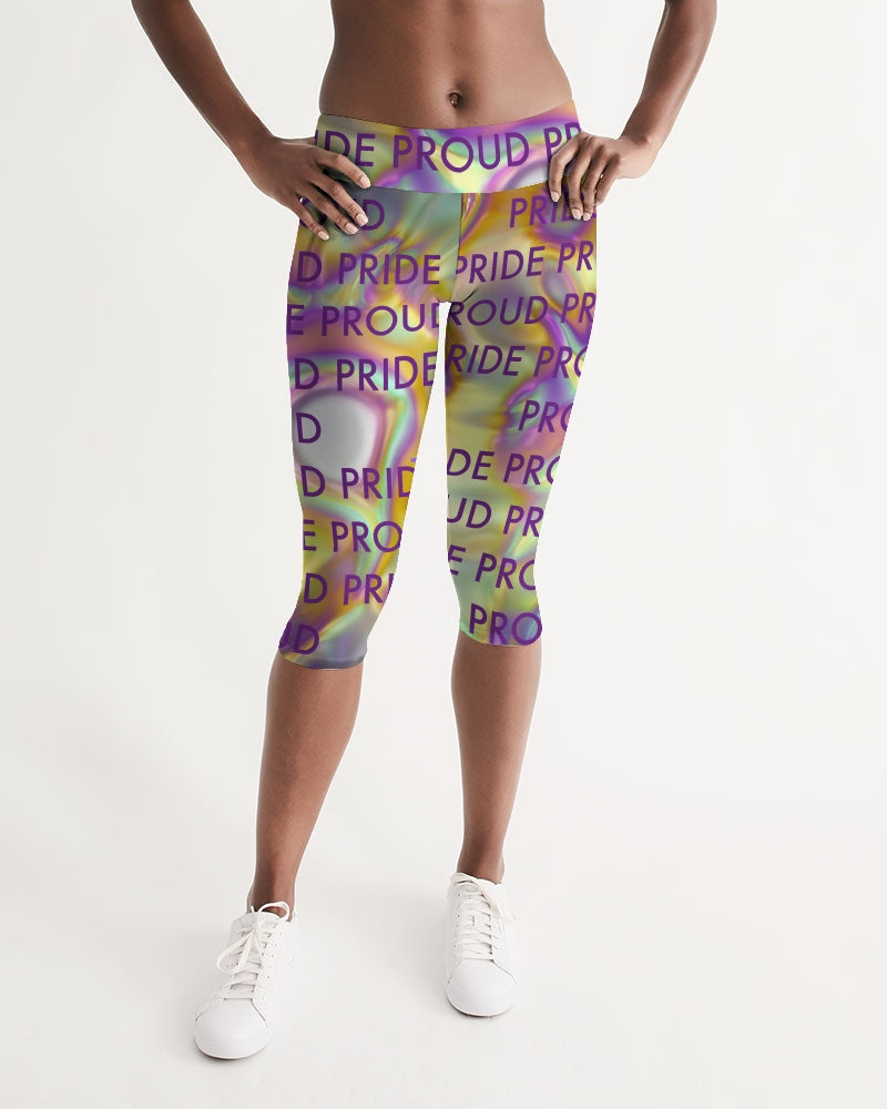 Women's Mid-Rise Capri-PRIDE PROUD_Too