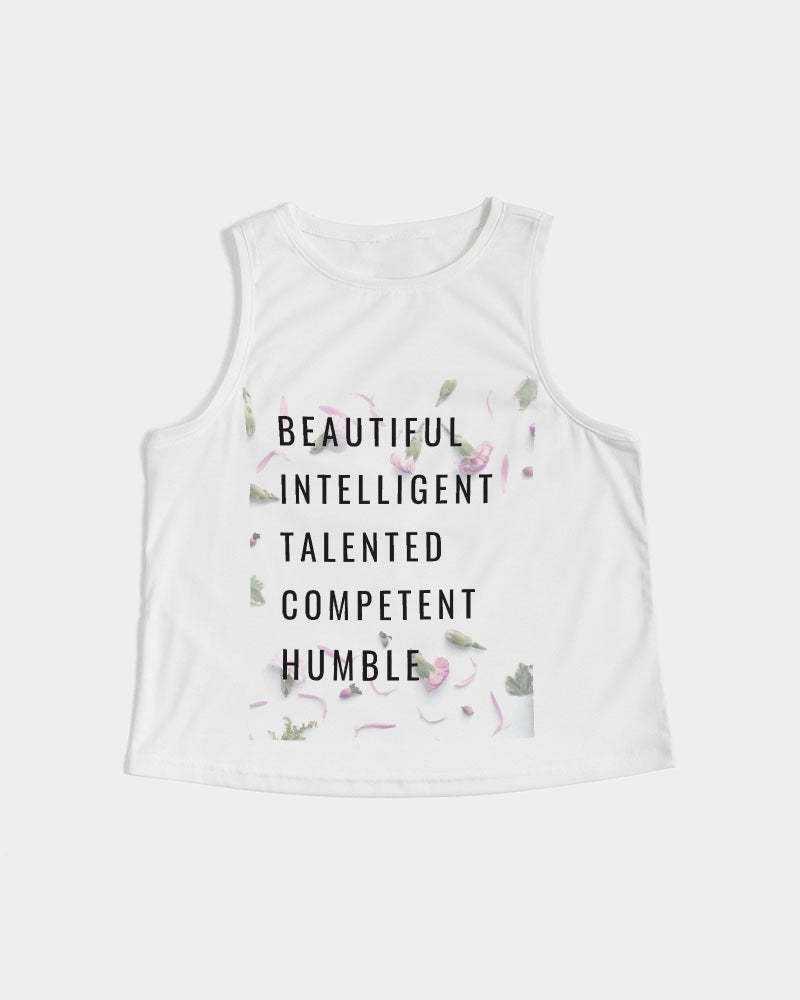 Women's Cropped Tank-Beautiful B*%$h