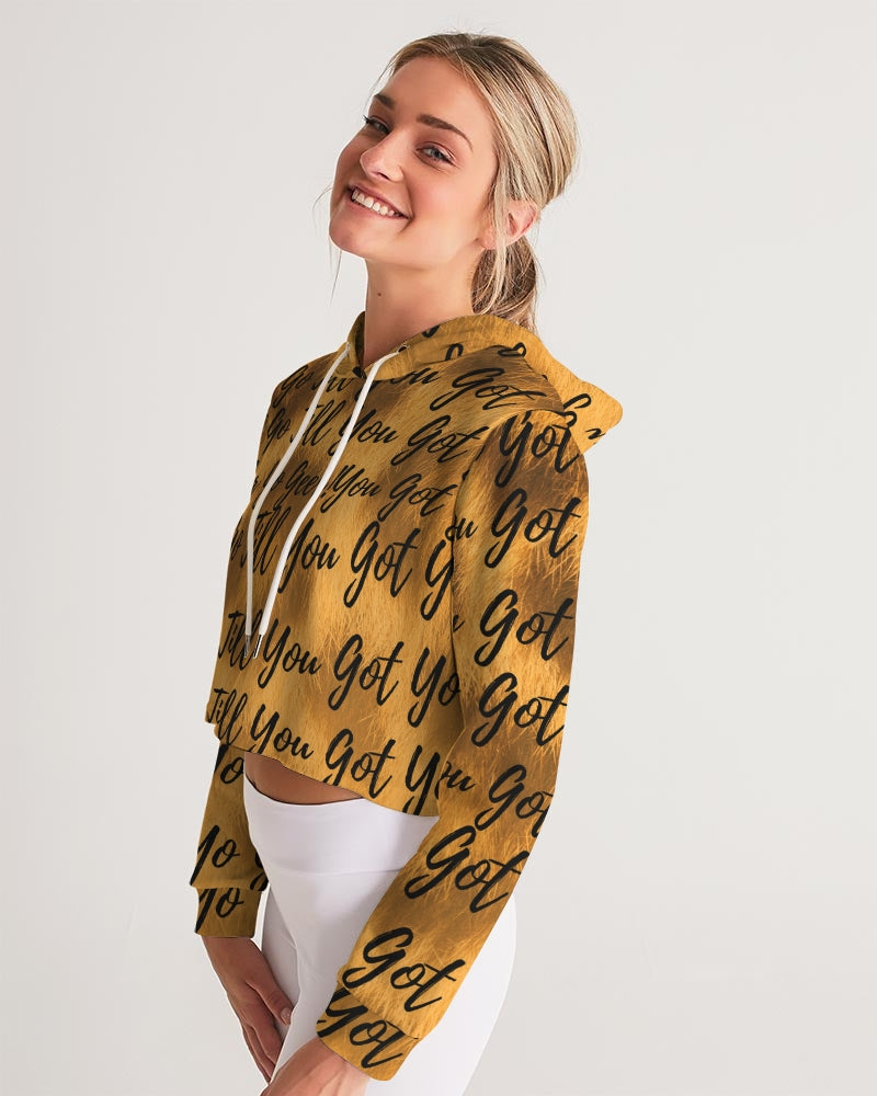 Yo-Cheetah Women's Cropped Hoodie
