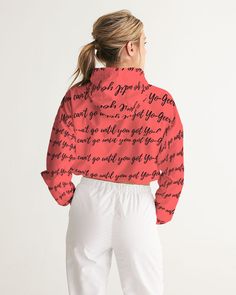 Yo-Geer Women's All-Over Print Cropped Windbreaker