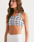 VR LOGO White Women's Seamless Sports Bra