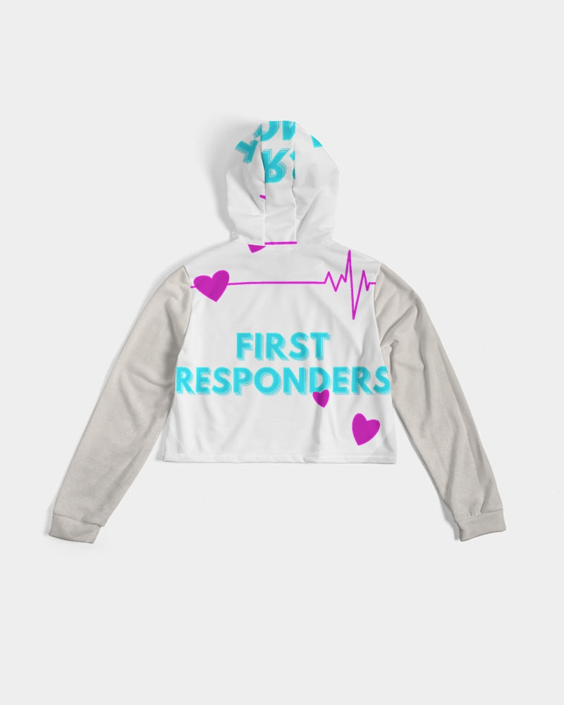 Women's Cropped Hoodie-First Responders