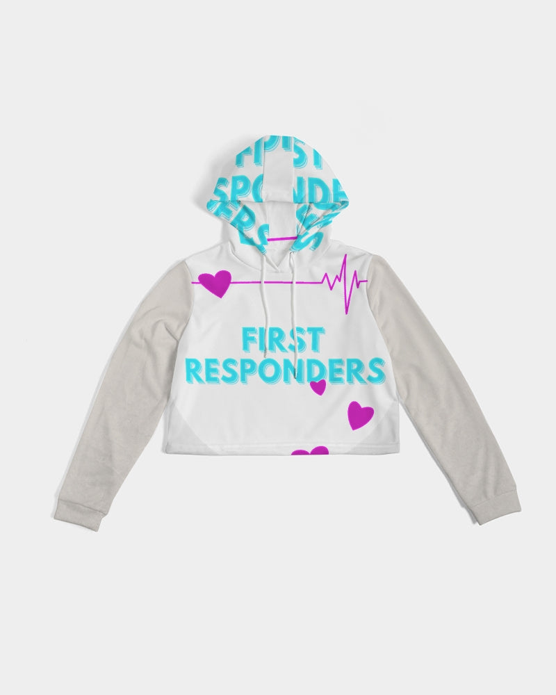 Women's Cropped Hoodie-First Responders