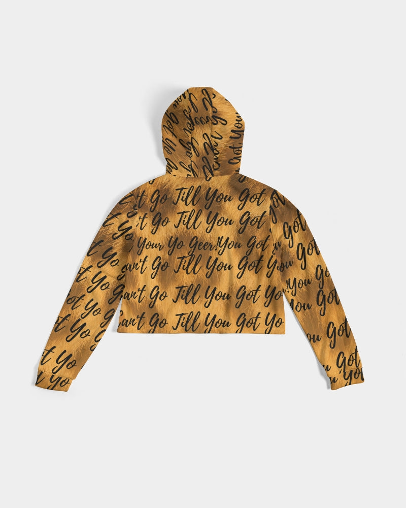 Yo-Cheetah Women's Cropped Hoodie