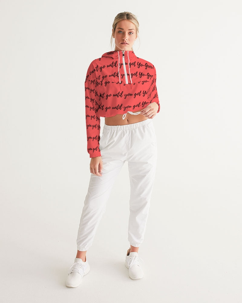 Yo-Geer Women's All-Over Print Cropped Windbreaker